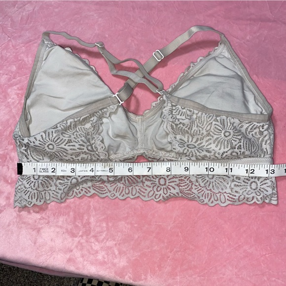 Auden Unlined Bralette Large Pastel Pale Grey Blue? Racerback Cross Back Bra - Picture 6 of 9